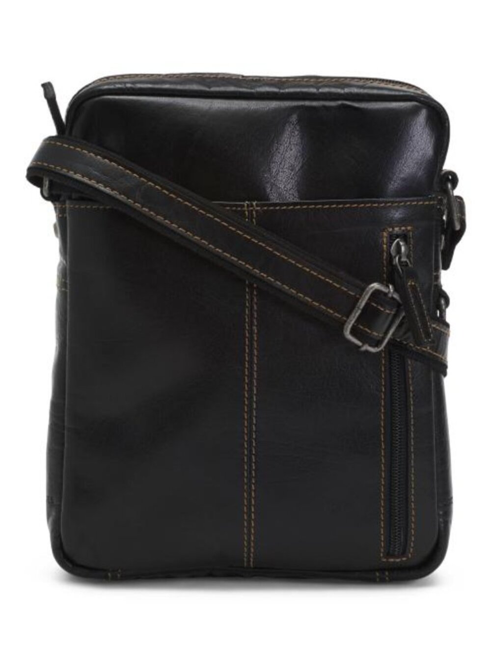 JACK GEORGES Leather Voyager Hand Stained Slim Crossbody